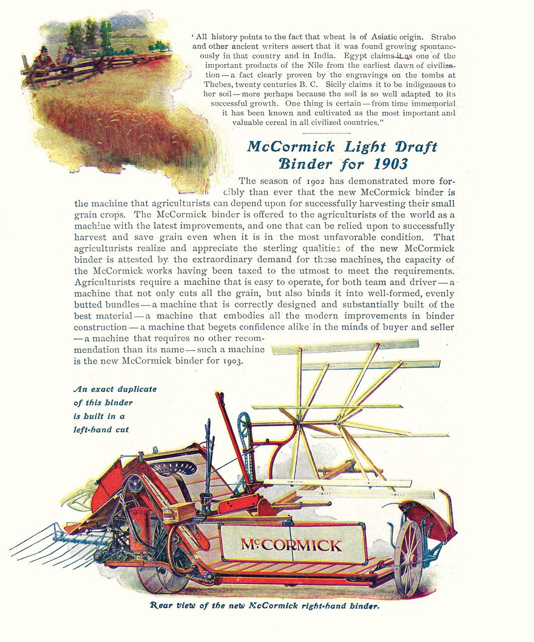 1903 McCormick Binder Brochure